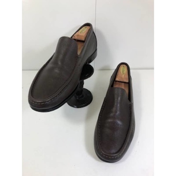 Bruno Magli Round Toe Casual Comfort Slip On Loafer Shoes Brown Mens US 11.5M